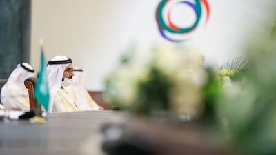 Sheikh Mohammed follows proceedings at the summit. Wam