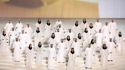 Performers participate in the inauguration of The Founder's Memorial. Hamad Al Mansoori for The Crown Prince Court - Abu Dhabi