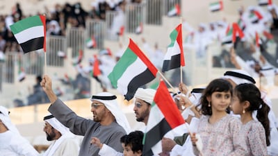 Sheikh Mohamed; Sheikh Tahnoon bin Mohamed, Ruler's Representative in Al Ain Region; and Sheikh Hamdan bin Zayed, Ruler’s Representative in Al Dhafra Region. Hamad Al Kaabi / Presidential Court