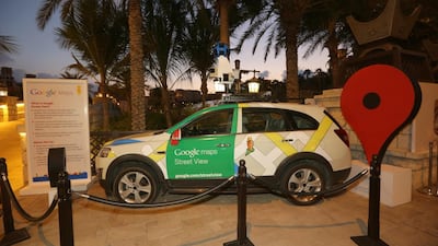 Coming to a Dubai street near you. A Google Street View car on display at Madinat jumeirah during the Goverment Summit. Jaime Puebla / The National Newspaper