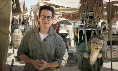 JJ Abrams, the director of 'Star Wars: The Force Awakens', at the movie's set in Abu Dhabi. Photo: Lucasfilm Ltd