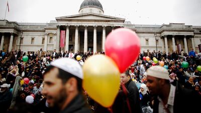 'Eid in the Square 2022' celebrations will be taking place in Trafalgar Square in London on May 7. Getty Images