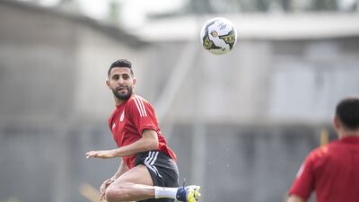 Algeria's Riyad Mahrez controls the ball. AFP