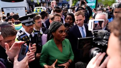 Conservative Party leader Kemi Badenoch in Golders Green. PA
