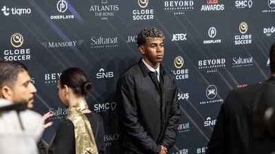 Barcelona's Lamine Yamal was named best forward of the year at Global Soccer Awards