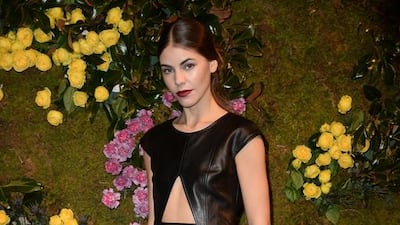 A model wearing a piece from Fatema Fardan’s autumn/winter collection. Ron Adar / Getty Images / AFP