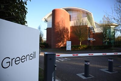 The offices of collapsed finance firm Greensill near Warrington, northwest England. AFP