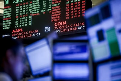 A floor of the American Stock Exchange in New York this week when US stocks rose. Bloomberg
