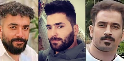 From left, Saleh Mirhashemi, Majid Kazemi and Saeed Yaghoubi were executed in Tehran. Photo: Amnesty International