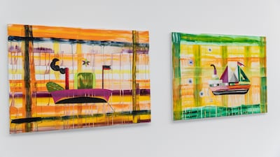 Paintings from the So Many Dreams series by Himid