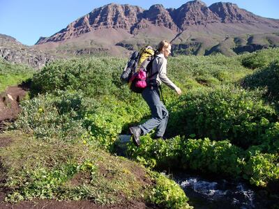 Hiking under Greenland's Grand Canyon. Courtesy flickr