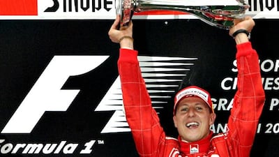 The Chinese Grand Prix in 2006 was the scene of the last of Michael Schumacher's 91 race wins. Eugene Hoshiko / AP Photo