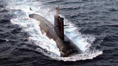 The French nuclear-powered submarine Emeraude is seen in this undated file photo released from the French defence ministry.