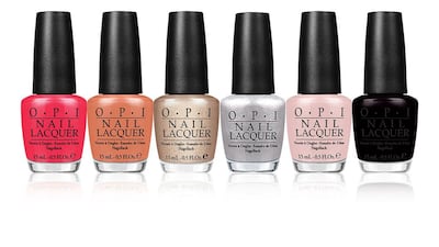OPI winter nail palette. Courtesy OPI