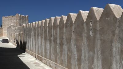 View of the boundary wall and traditional architecture at the museum.