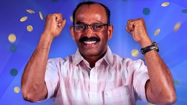 Sunil Kumar Sadasivian is looking to the future after his UAE Lottery jackpot win. Photo: UAE Lottery