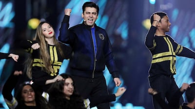 The opening ceremony of the 2019 Pakistan Super League at the Dubai International Cricket Stadium on Thursday. Chris Whiteoak / The National