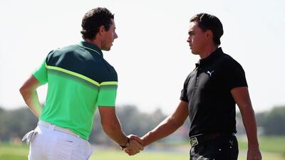 Rory McIlroy, left, and Rickie Fowler have been grouped together in the opening two rounds and will tee off on Friday at 7.40. Matthew Lewis/Getty