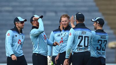 Ben Stokes picked up three wickets at the Maharashtra Cricket Association Stadium. AFP