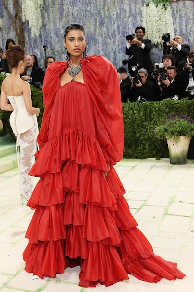 Model Imaan Hammam wore Saint Laurent to the Met Gala 2026. Getty Images