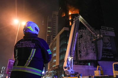 Emergency personnel in the Bahrain capital Manama. AFP