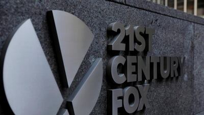 The 21st Century Fox logo in midtown Manhattan in New York. Lucas Jackson/The company has accepted an improved offer from Disney that deals a blow to Comcast's hopes. Lucas Jackson/Reuters