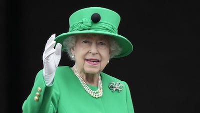 Queen Elizabeth II appears on the balcony of Buckingham Palace at the end of the platinum jubilee pageant on Sunday, day four of her celebrations. PA