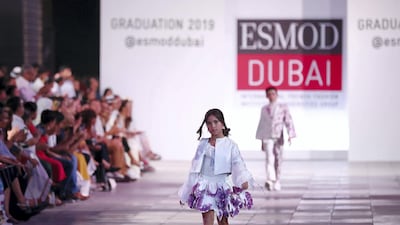 Designs by student designer Mariam Murad, the collection takes inspiration from staple winter pieces and elements of spring. Esmod Fashion Show.