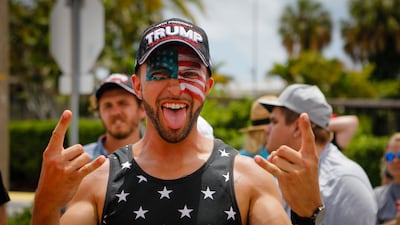 A Trump supporter in Sarasota. AFP