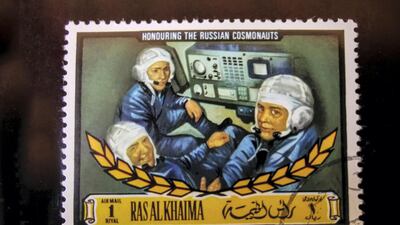 A stamp from the Space Programs series, to celebrate mankind's forays into outer space in the 1960s. Courtesy Ritz-Carlton