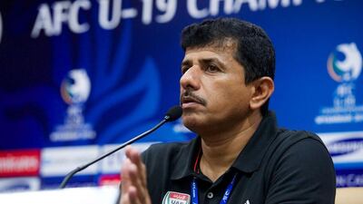 UAE Under 23 coach Abdullah Misfir. Courtesy UAE FA