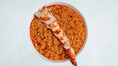 Risotto at Les Dangereux, Mamsha Al Saadiyat, Abu Dhabi. Photo: Les Dangereux