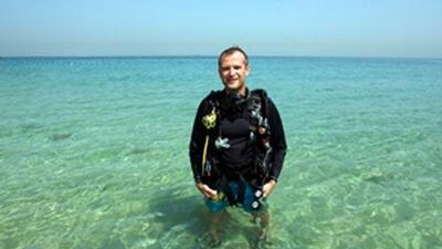 When orders for construction machinery slowed, Rene Irani taught diving lessons at the Jumeirah Beach Hotel to make extra money.
