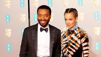 Chiwetel Ejiofor and Frances Aaternir at the 2019 Bafta Awards ceremony at the Royal Albert Hall in London, on February 10, 2019. AFP