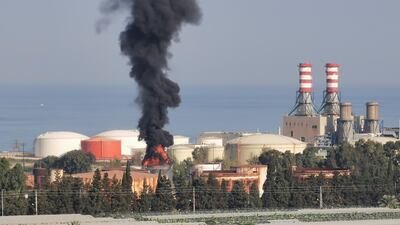 The tank that caught fire was reportedly holding petrol. Reuters