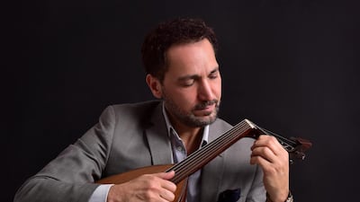 When Naseer Shamma first saw an oud he ‘felt something, I felt this was my destiny’. Now, in addition to performing, he helps to teach the next generation of oud players. Courtesy Sharjah World Music Festival