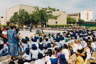 Time capsule burial at British School Al Khubairat. Photo Courtesy: British School Al Khubairat