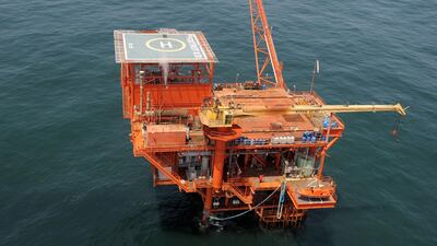 An offshore natural gas platform, 100km west of Abidjan. Gas production and demand is set to soar.