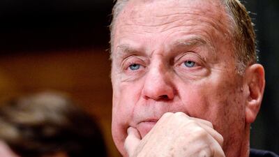 WASHINGTON, DC - APRIL 12: Former national security adviser and Marine Corps Gen. James Jones (Ret.) speaks during a State, Foreign Operations and Related Programs Subcommittee hearing on "causes and consequences of violent extremism and the role of foreign assistance." at the Dirksen Senate Office Building on April 12, 2016 in Washington, DC. (Kris Connor/Getty Images)