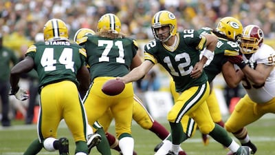 Aaron Rodgers, the Green Bay Packers quarterback, produces one of his best performances of his NFL career. Darren Hauck / Reuters