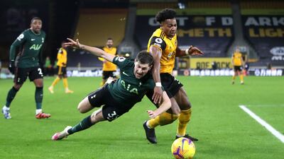 Ben Davies - 7, Assisted the opener and was convincing in most of his defensive work but allowed Saiss to get in front of him for the equaliser. PA