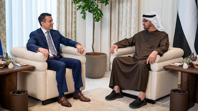 Sheikh Mohamed with Mr Noboa during an official visit at Qasr Al Shati