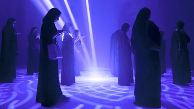 Interactive installation at Mohammed Bin Zayed Council for Future Generations sessions in 2018