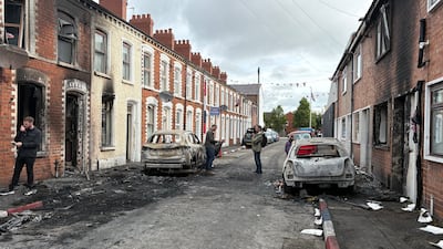 More burnt out vehicles. A Sudanese man in his 30s has been arrested on suspicion of attempted murder after the assault on Monday night. PA
