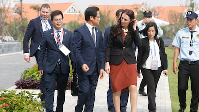 New Zealand prime minister Jacinda Ardern. The APEC summit brings together world leaders from its 21 member member nations. Made Nagi / AFP Photo