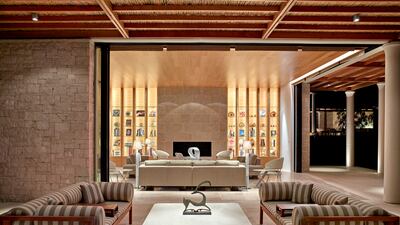 A library in one of Amanzoe's residences