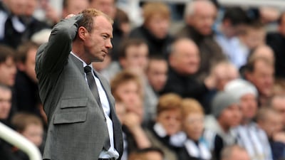 Alan Shearer during his spell as Newcastle caretaker manager. PA