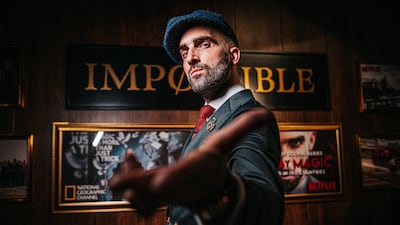 Drummond Money-Coutts is performing his street magic-style routines at a theatre for the first time. Photo: Emirates Palace Mandarin Oriental
