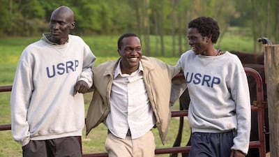 From left, Ger Duany, Arnold Oceng and Emmanuel Jal in a scene from The Good Lie. Warner Bros Pictures / AP Photo