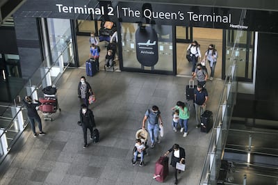 Passengers at Heathrow Airport. Getty Images